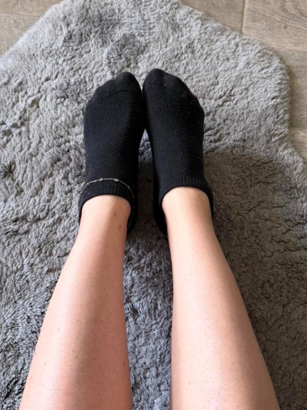 Stylish black socks, size 8-10